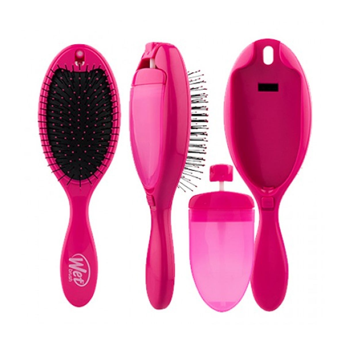 Wet Brush, 2-in-1 Treatment, Detangler, Hair Brush, Pink, Detangle