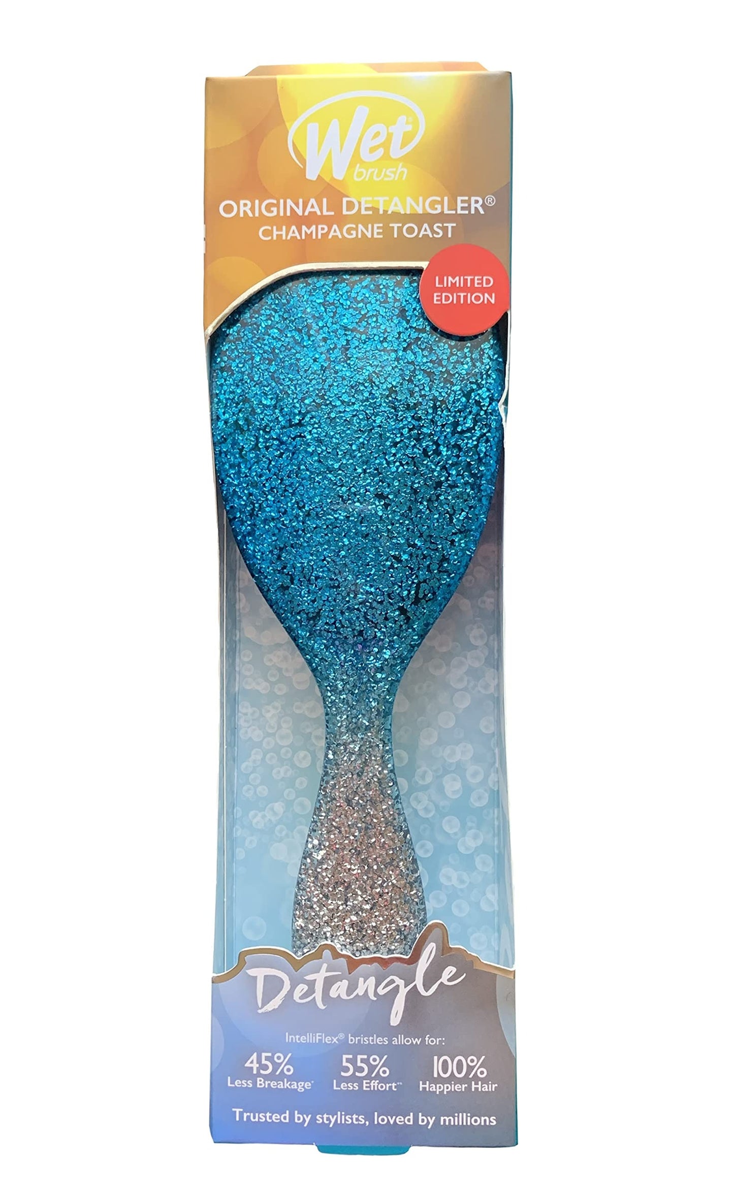 Wet Brush, Champagne Toast Collection - Original, Detangler, Hair Brush, WBR830, Icy Blue, Detangle