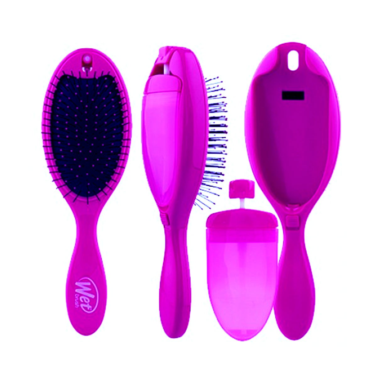 Wet Brush, 2-in-1 Treatment, Detangler, Hair Brush, Purple, Detangle