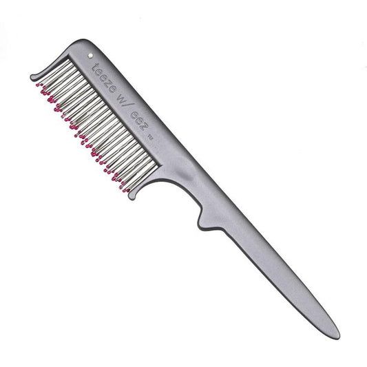 Wet Brush, Teeze w/eez, Back Combing, Hair Plastic Comb, Silver, Anti-static