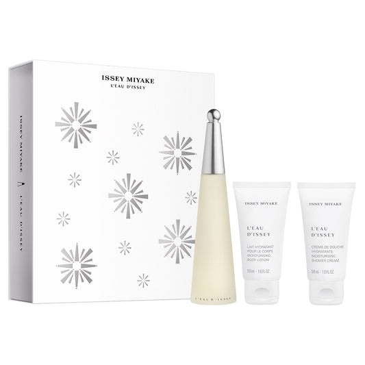 Xmas 2023 Set Issey Miyake: L'Eau d'Issey, Eau De Toilette, For Women, 50 ml + L'Eau d'Issey, Moisturizing, Body Lotion, 50 ml + L'Eau d'Issey, Hydrating, Shower Cream, 50 ml